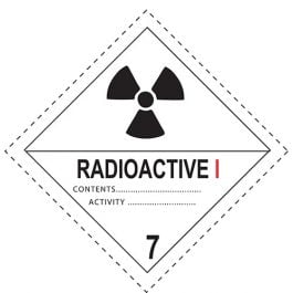 Class 7 – Cat 1 – Radioactive material IMO Sign
