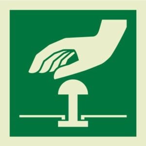 Emergency stop (Glow in the dark) IMO Sign