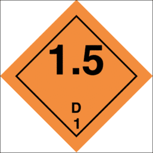 Class 1 Explosive substance, Div 1.5 – group D