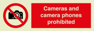 Cameras and camara phones prohibited