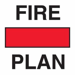 Fire control plan (Glow in the dark) IMO Sign