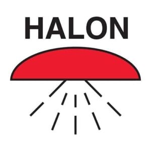 Space protected by halon 1301