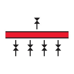 Drenching installation