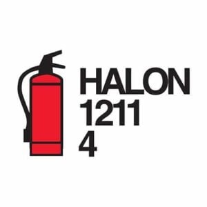 Halon fire extinguisher