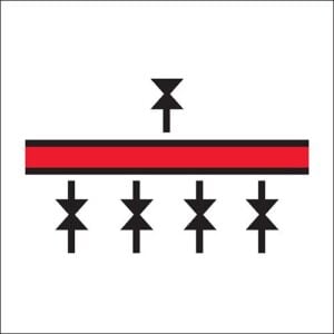 Water spray system valves IMO Sign