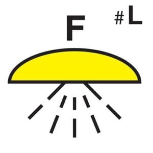 Space protected by foam fire extinguishing system (Glow in the dark) IMO SIgn