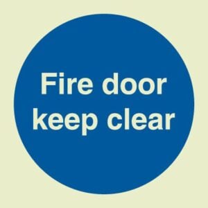 Fire door keep clear (Glow in the dark)