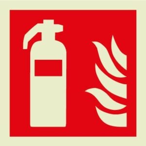 Fire extinguisher (Glow in the dark) IMO Sign