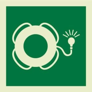 Lifebuoy with light IMO Sign