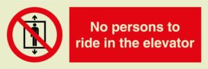 No persons to ride in the elevator