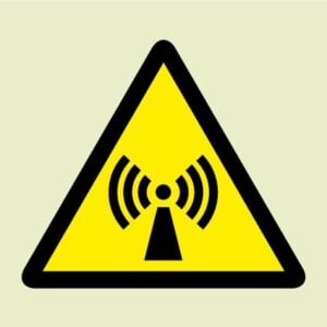 Non-ionising radiation symbol (Glow in the dark) IMO Sign