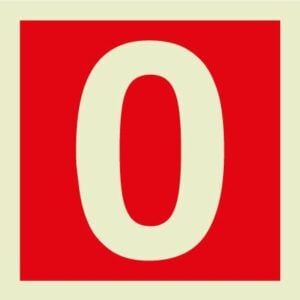 Numbers (Glow in the dark) IMO Sign