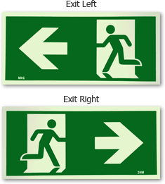 Running Man Exit Sign