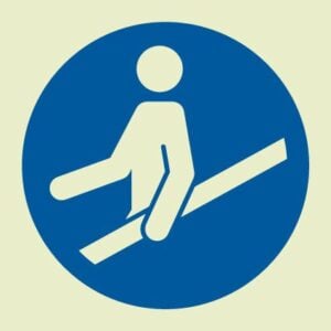 Use handrail (Glow in the dark) IMO Sign