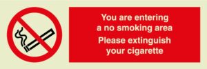You are entering a no smoking area